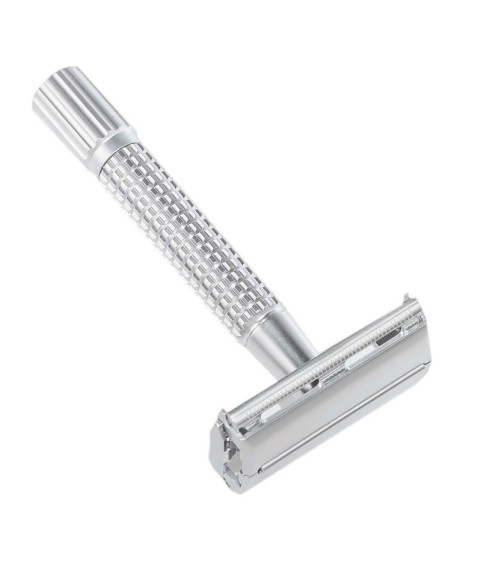 Epsilon Matte Silver Butterfly Safety Razor