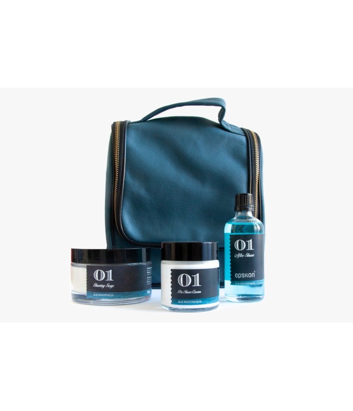 Blue Mediterranean Shaving Set